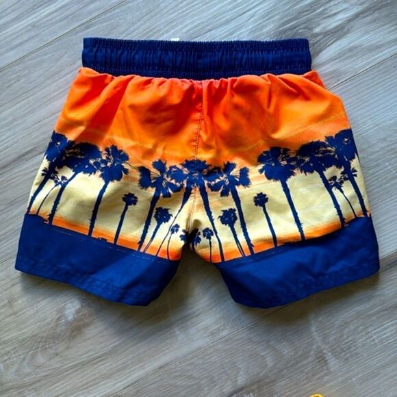 Cat & Jack Palm Tree Beach Swim Shorts Bathing Suit Toddler 4T - Picture 3 of 4